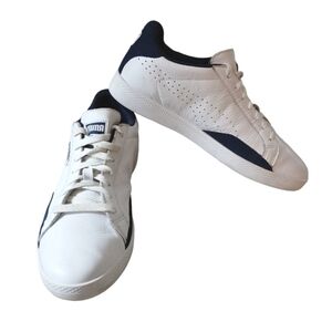 Puma Match Men's Size 8.5 White/Navy Sneakers Tennis Shoes